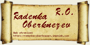 Radenka Oberknežev vizit kartica